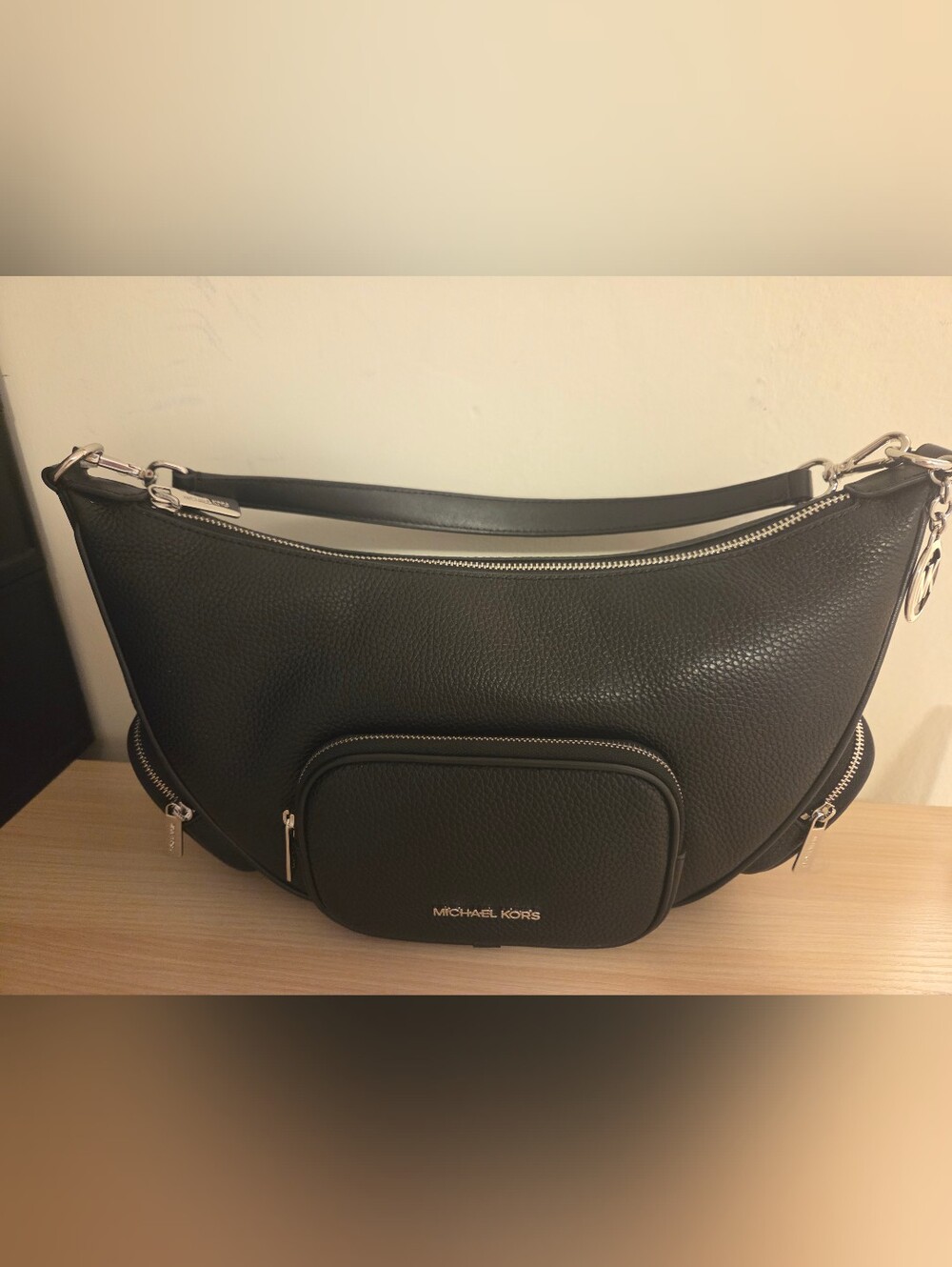Michael Kors Merritt Medium Pebbled Leather Convertible Shoulder Bag